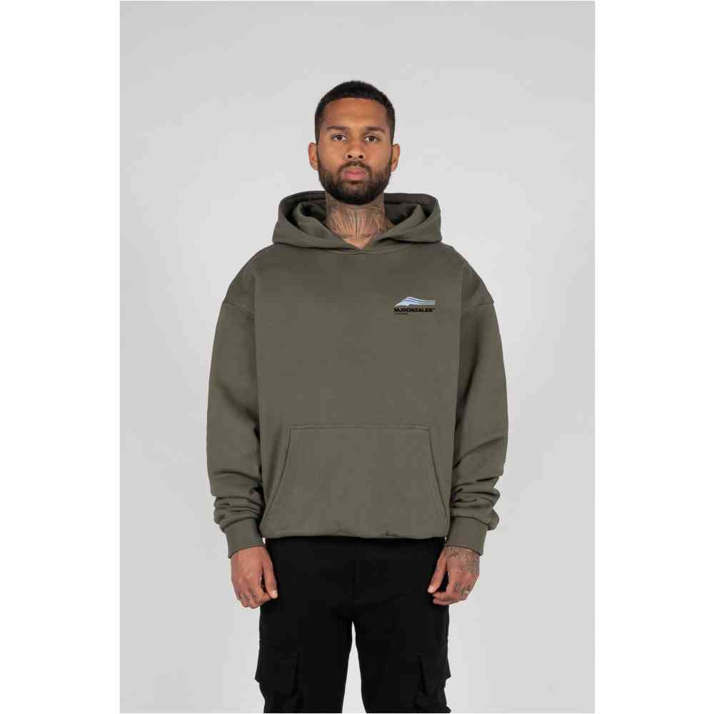 MJ GONZALES - Wave V.1 X Heavy Oversized Hoodie/trui - Olijfgroen
